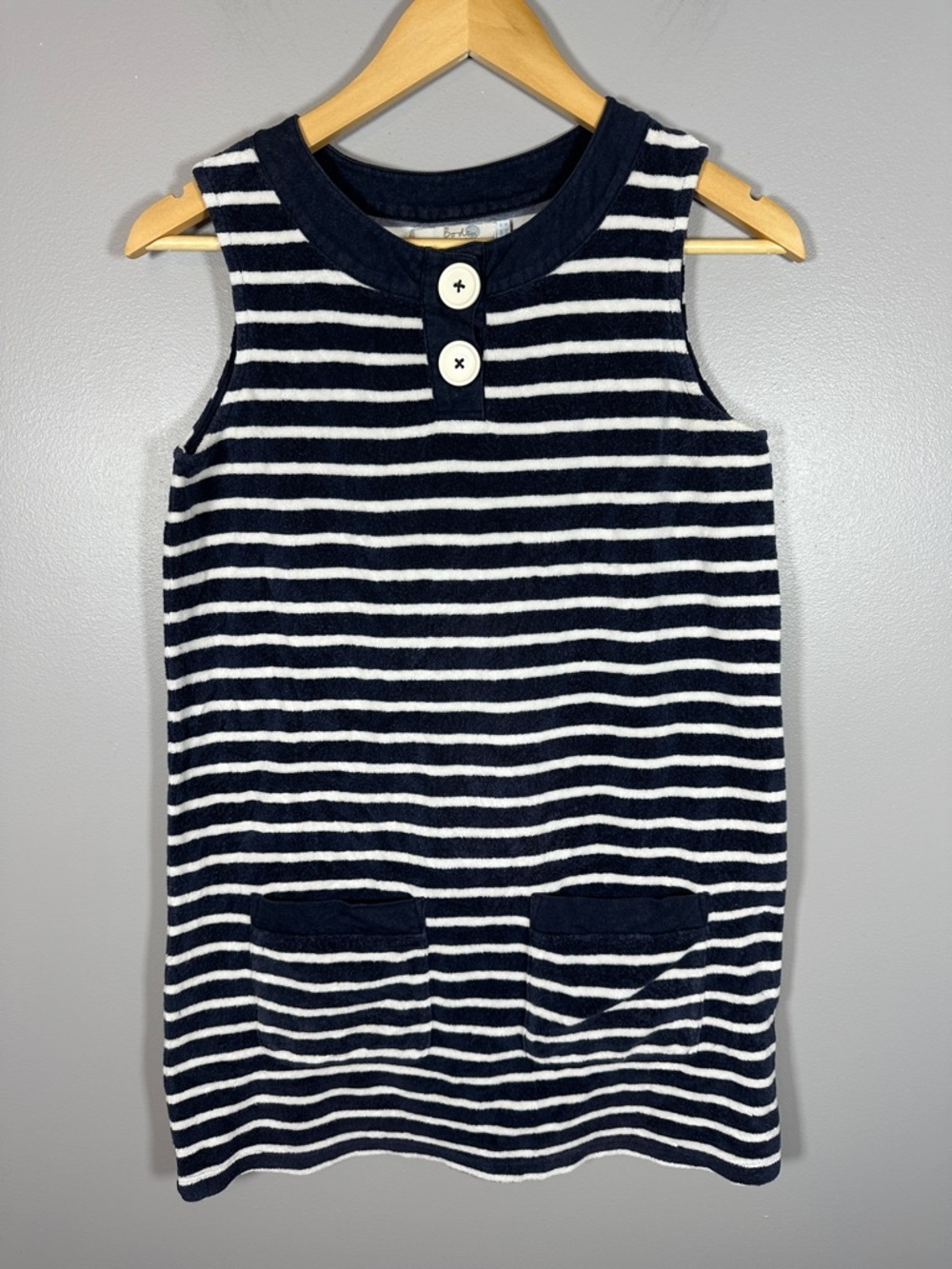 Boden Striped Terry Cloth Sleeveless Cover-Up Dress Women’s Size 4